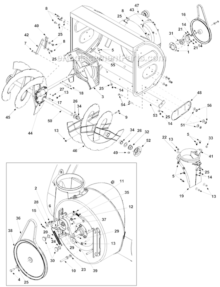 Page C Diagram and Parts List for 31AE993I401 2001 Yard Man Snow Blower